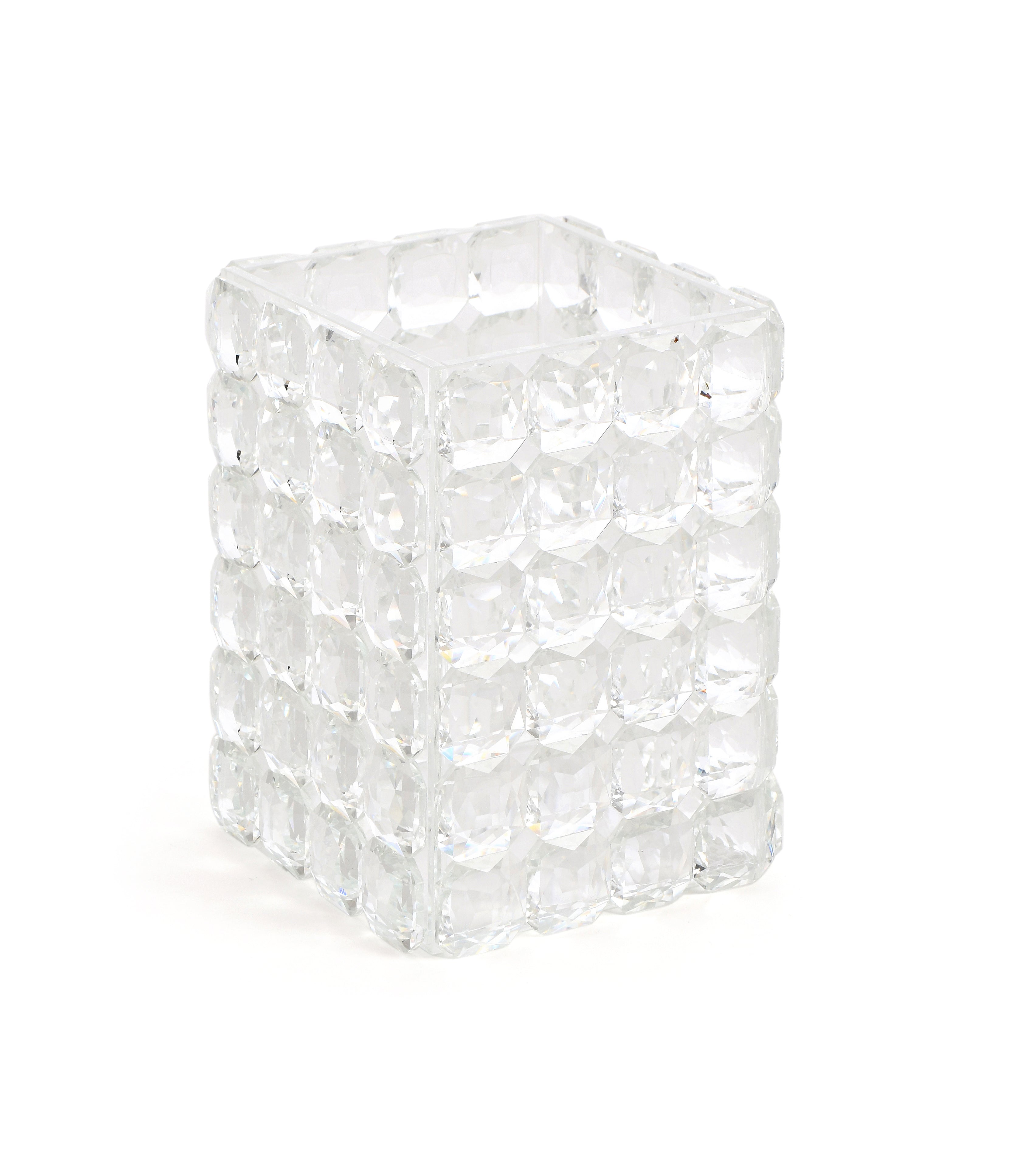 Crystal Vase & Hurricane 14 cm