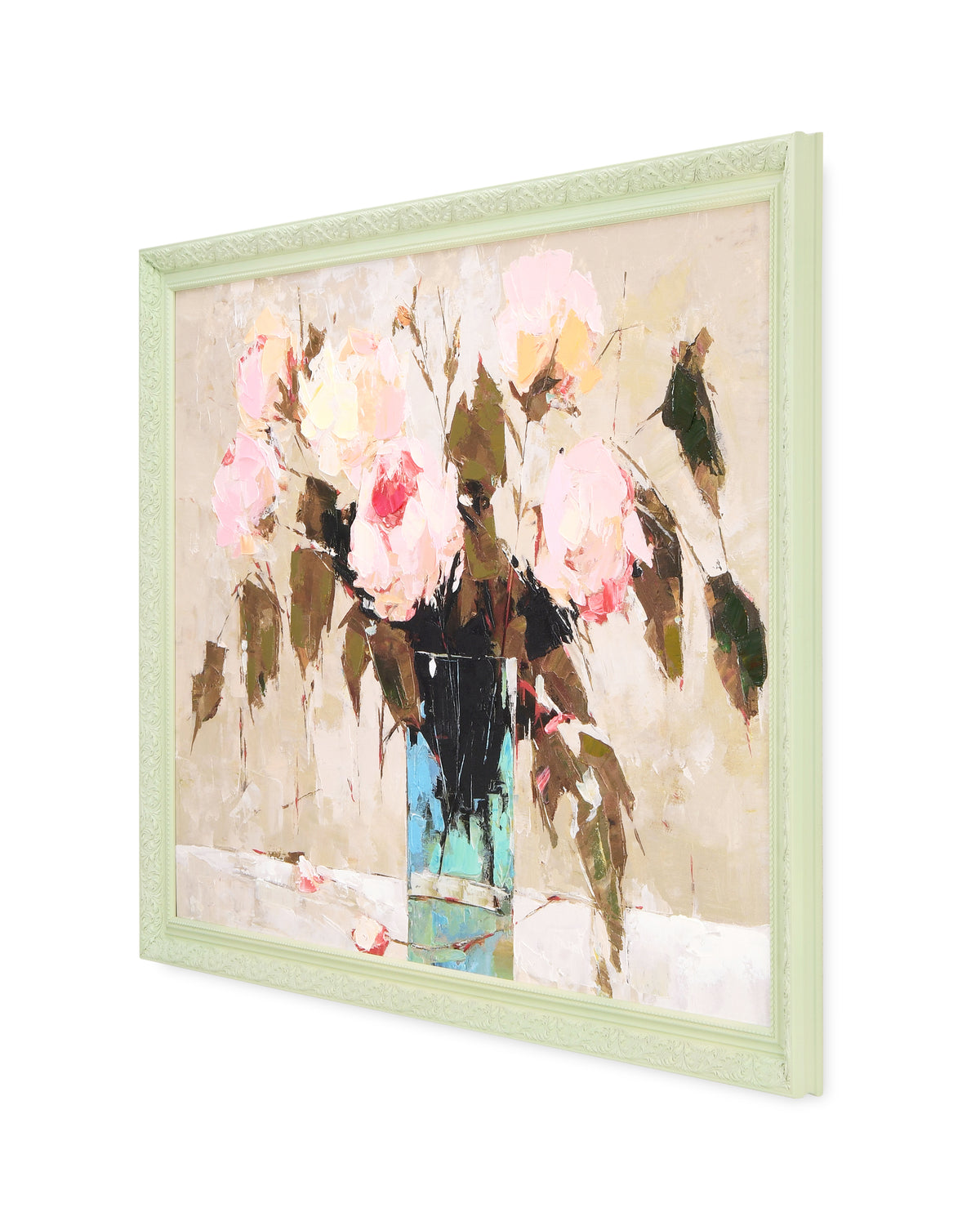 Mixed Dhalia in Vase. 120x80 cm.