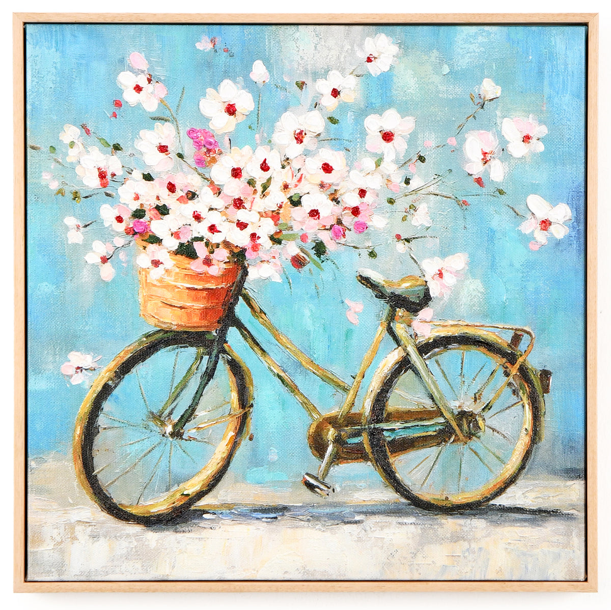 Bicycle in Bloom. 40x40 cm.
