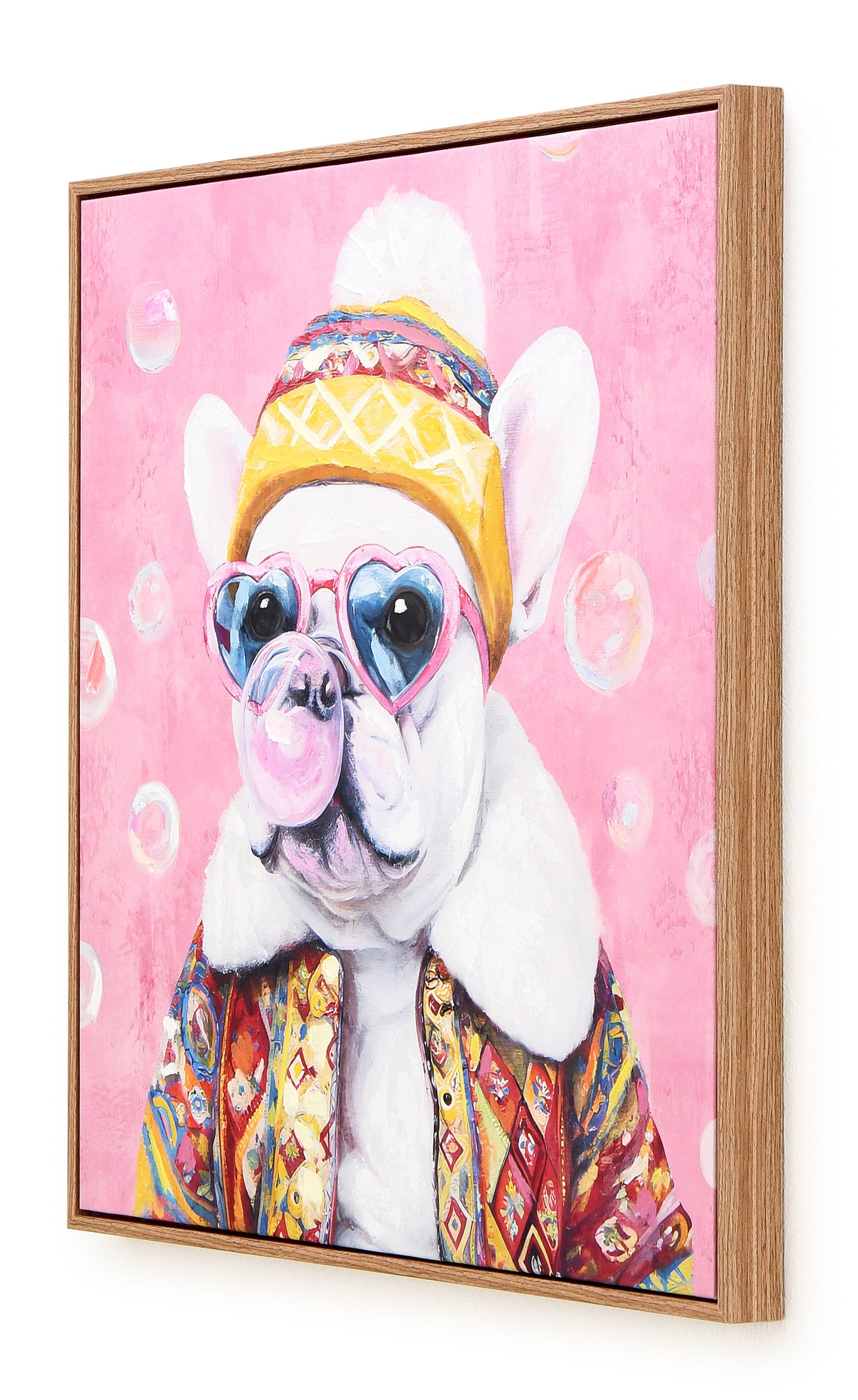 Bubblegum Chic. 63x63 cm.
