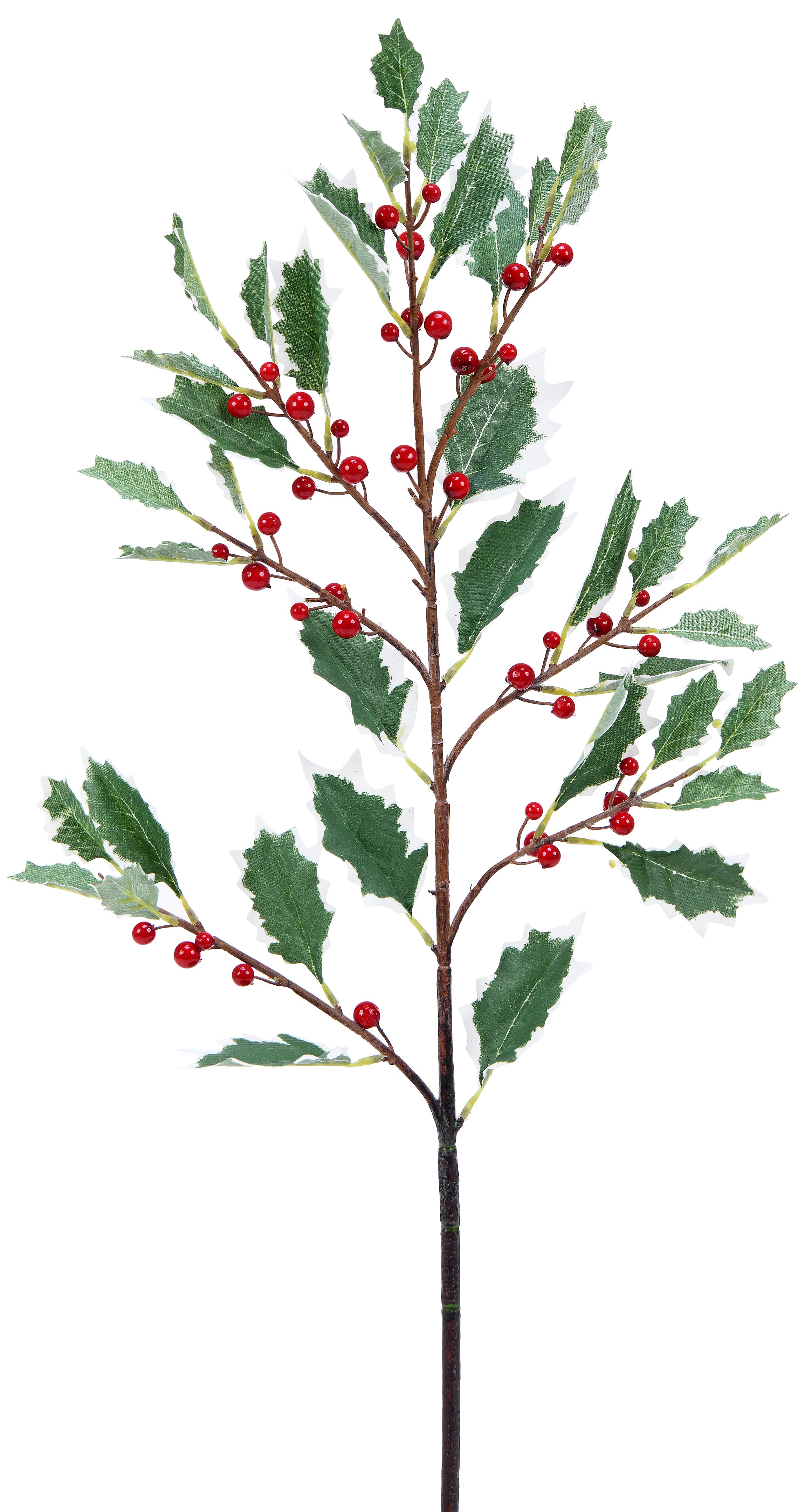 Leaves & Red Berry Branch. 90 cm