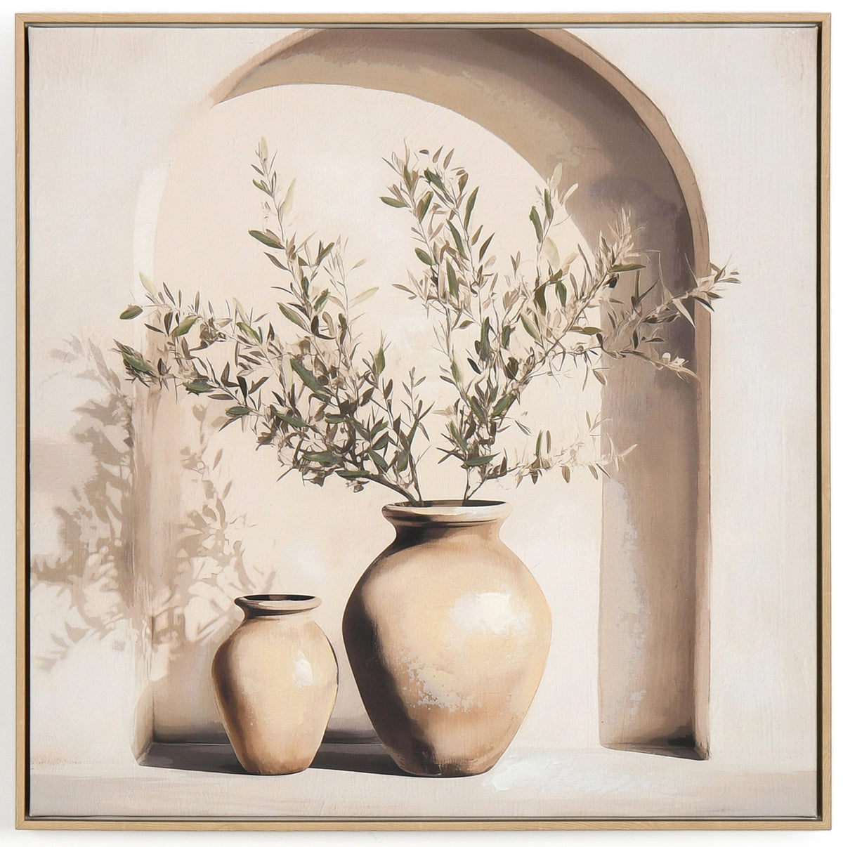 Olive in Terracottta. 63x63 cm