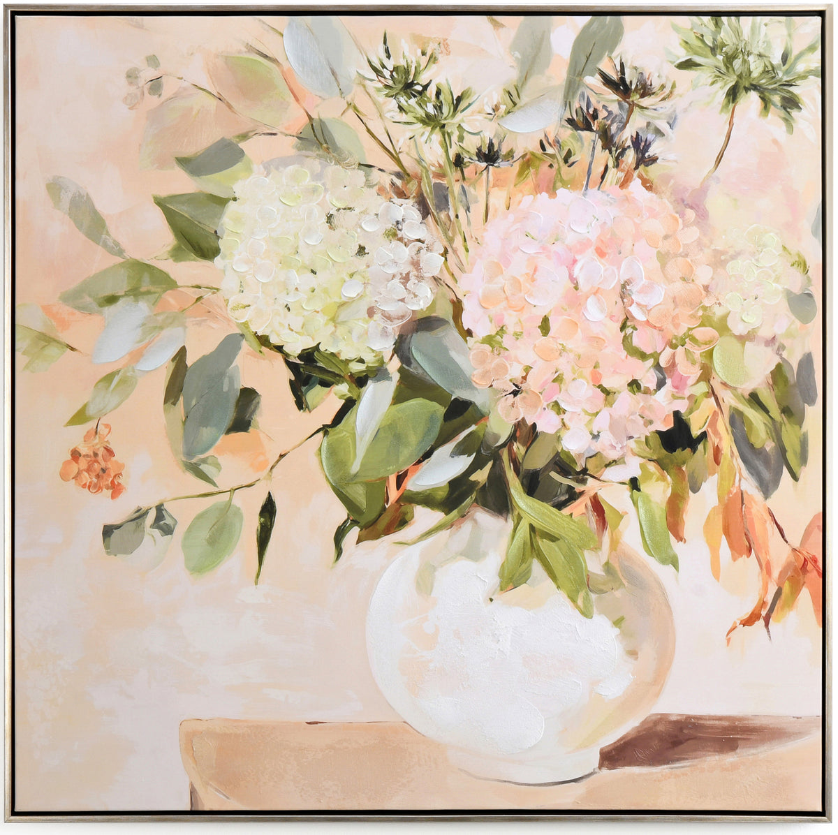 Mix of Hydrangea. 83x83 cm